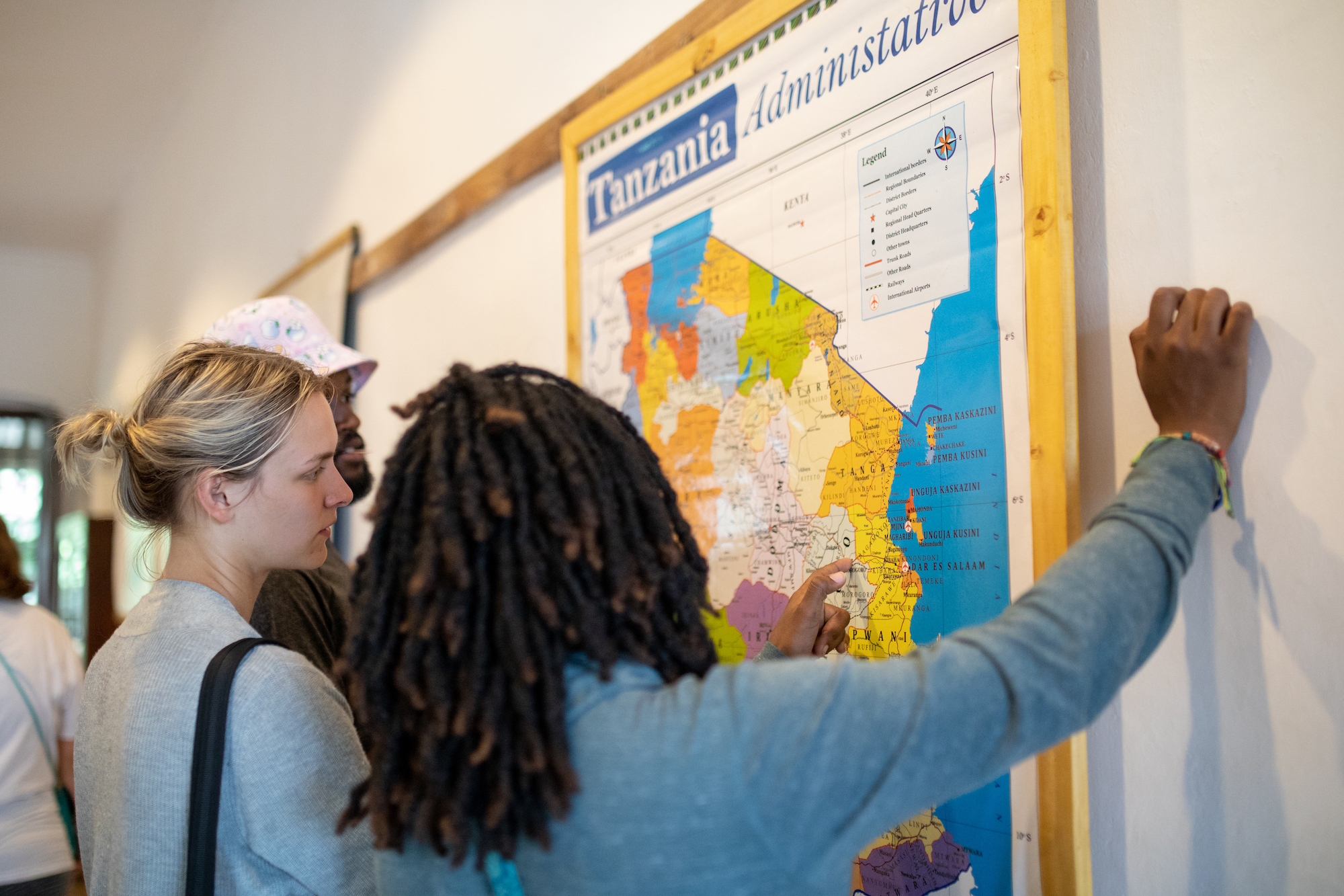 ColLAB Participants looking at a map