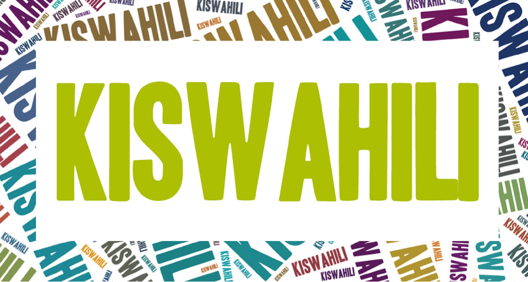 Photo with "Kiswahili" written boldly in the middle